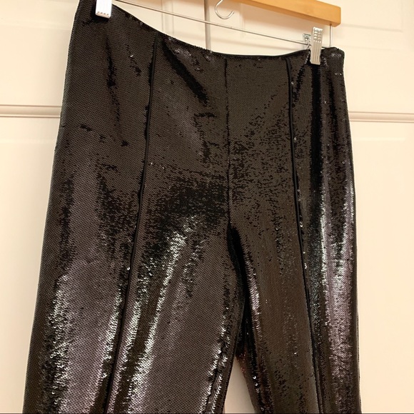 DVF Black Sequined Skinny Pants - Picture 7 of 14